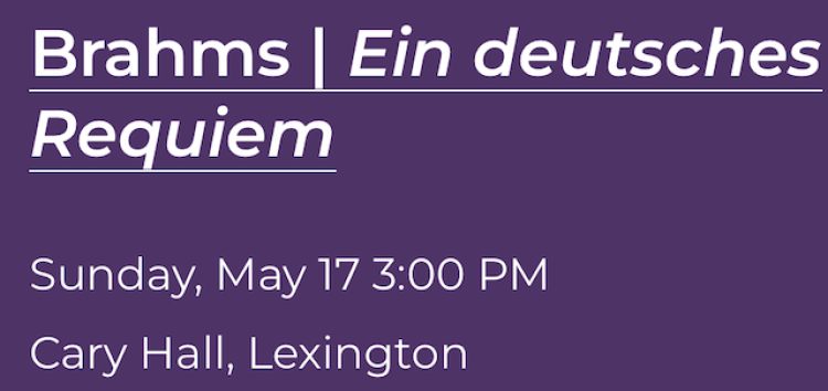Masterworks Chorale - Brahms Requiem